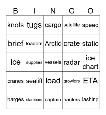 HIGH ARCTIC HAULERS Bingo Card