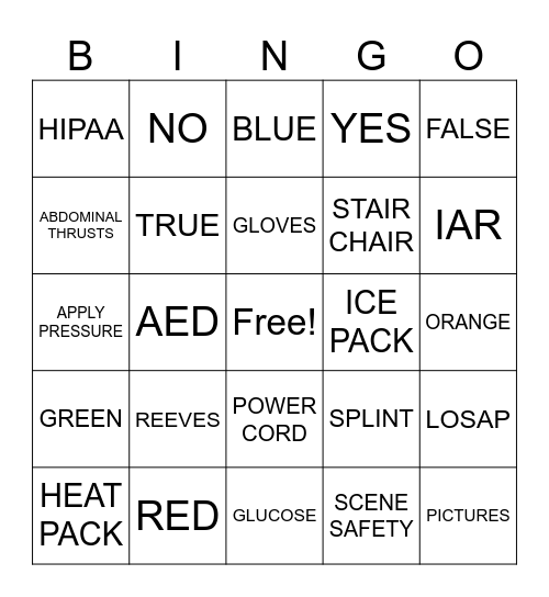CARD TWO Bingo Card