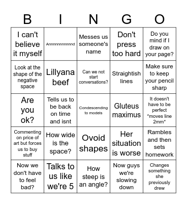 Deborah Bingo Card