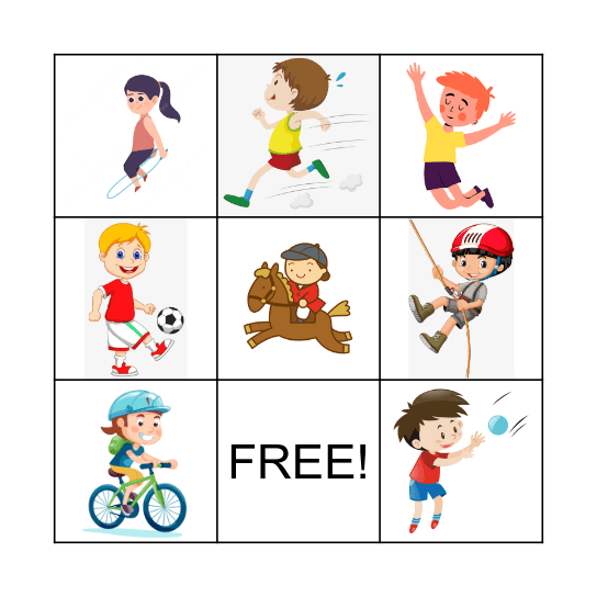 AT THE PARK Bingo Card