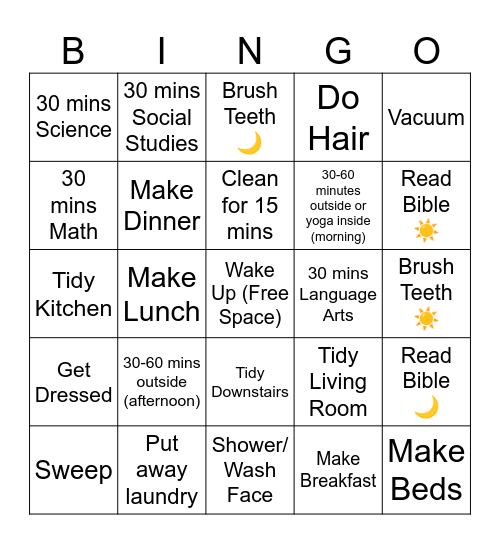 Daily Bingo Card