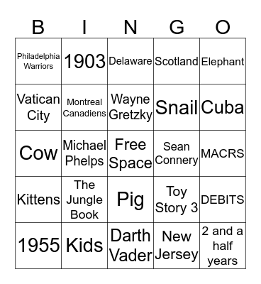 Beta Alpha Psi Round 1 Bingo Card