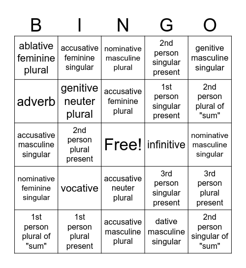 Parsing Bingo Card