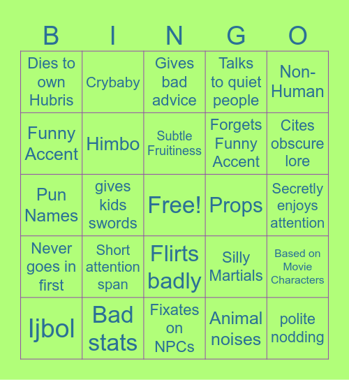 Bingo Card