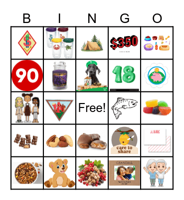 Girl Scout Fall Product 2025 Bingo Card