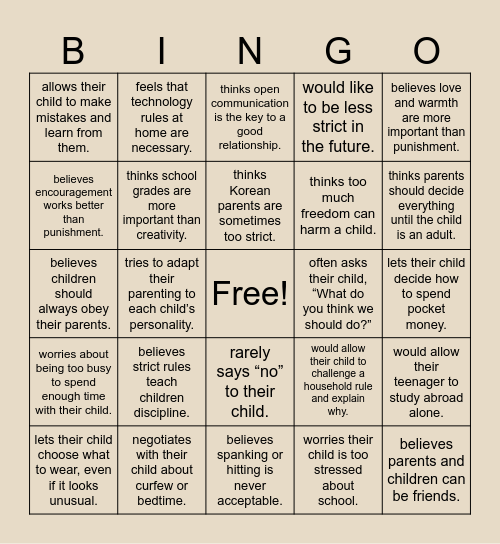 Find Someone Who... Bingo Card