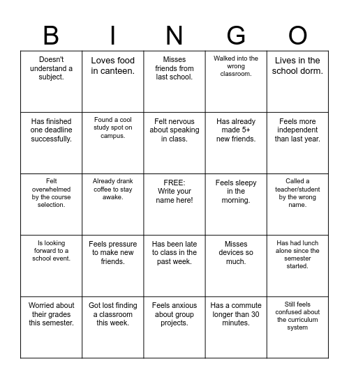 YOU ARE NOT ALONE! Bingo Card