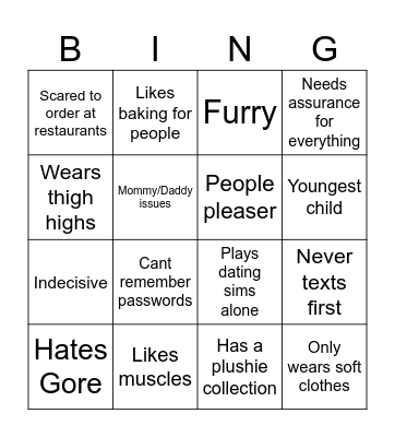 Sub Bingo Card