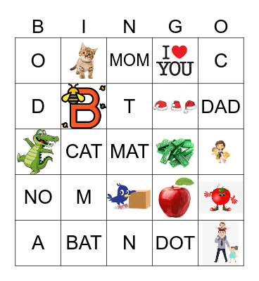 Bingo: M/N/T/A/O/D/C Bingo Card