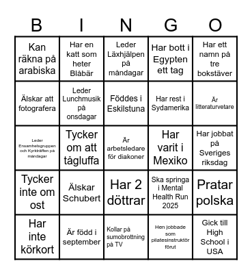 Diakon Bingo Card