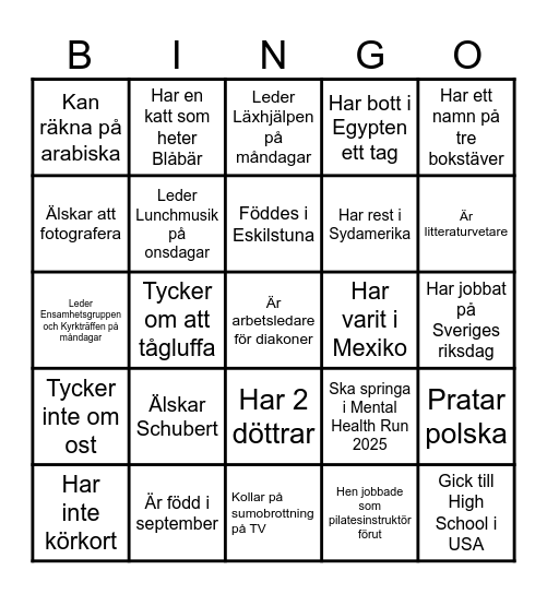 Diakon Bingo Card