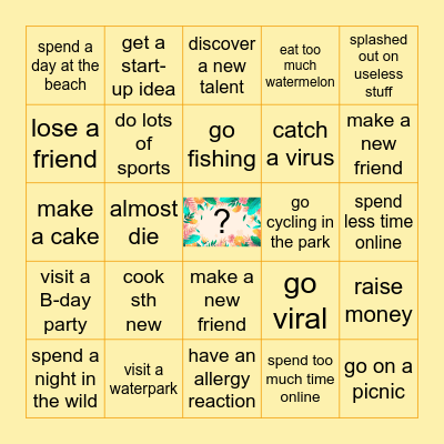 🅓🅘🅓   🅨🅞🅤 ... 🅣🅗🅘🅢   🅢🅤🅜🅜🅔🅡❓ Bingo Card