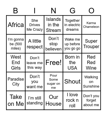 Lions Bingo Card