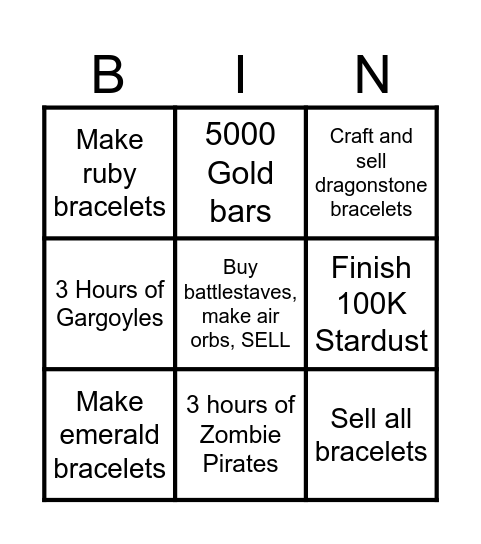 Decubital M-O-N-E-Y Bingo Card