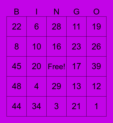 Death to Cancer Bingo Card