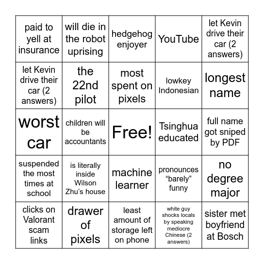 Bingo Card