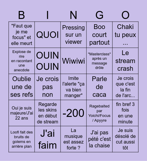 Bingo Vanex Bingo Card
