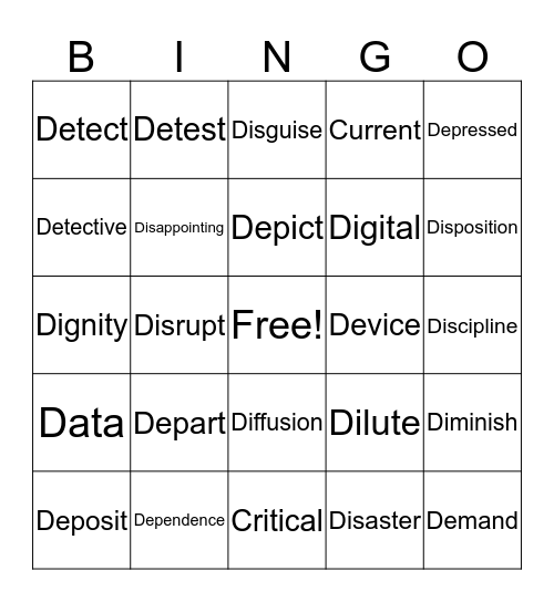 Please refer to No. 368-387 Bingo Card