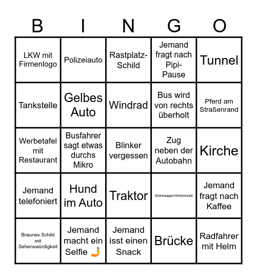 BusBingo Card