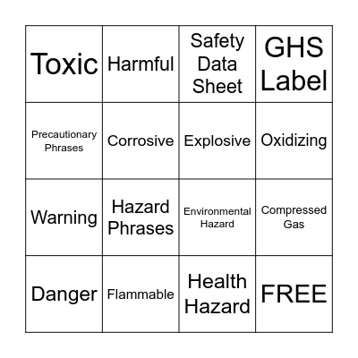 GHS Bingo Card