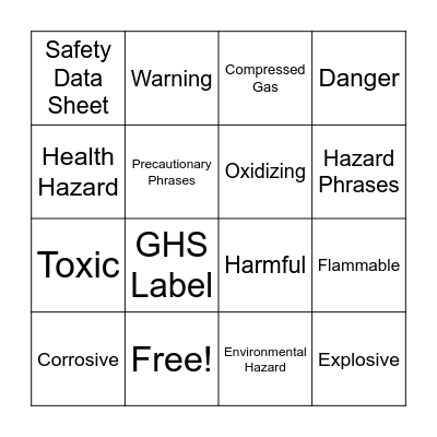 GHS Bingo Card