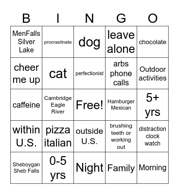 Get to Know You Bingo Card