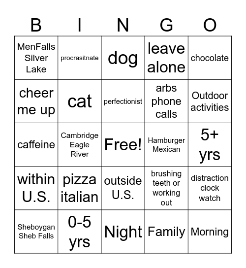Get to Know You Bingo Card