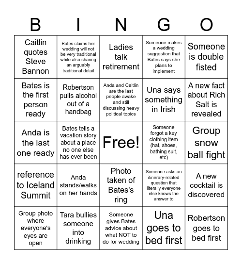 Jenny's Bridal Bingo! Bingo Card