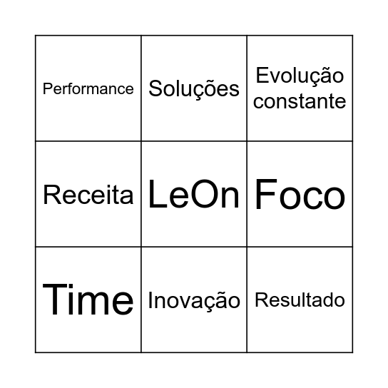 BINGO LEADER Bingo Card