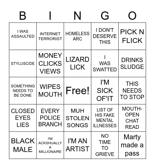Goblingo Bingo Card