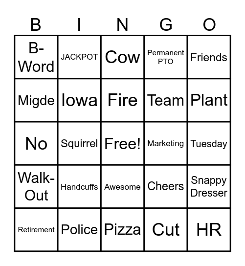 NATALIE'S BINGO Card