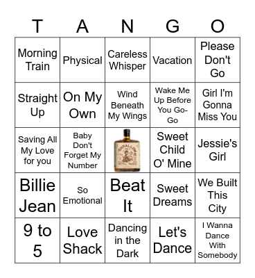 The 1980s- Tango Bingo Card