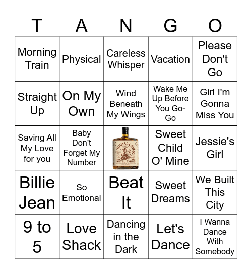 The 1980s- Tango Bingo Card