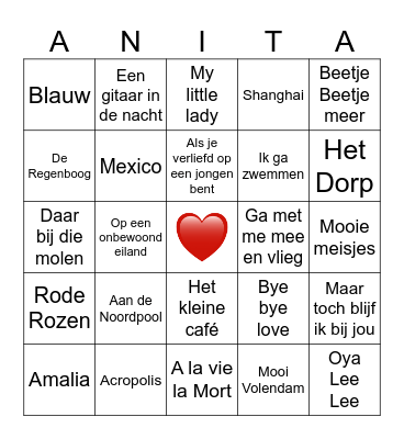 Ronde 5 Variant 2 Bingo Card