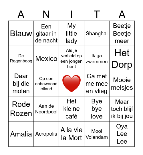 Ronde 5 Variant 2 Bingo Card