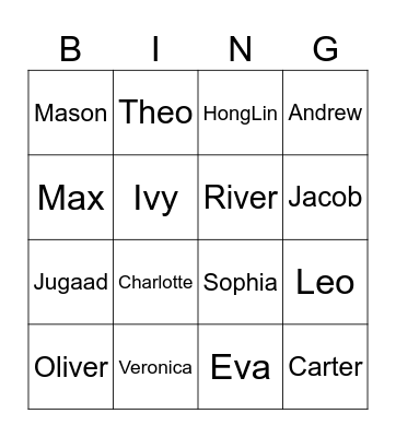 Welcome to Division 9 Bingo Card