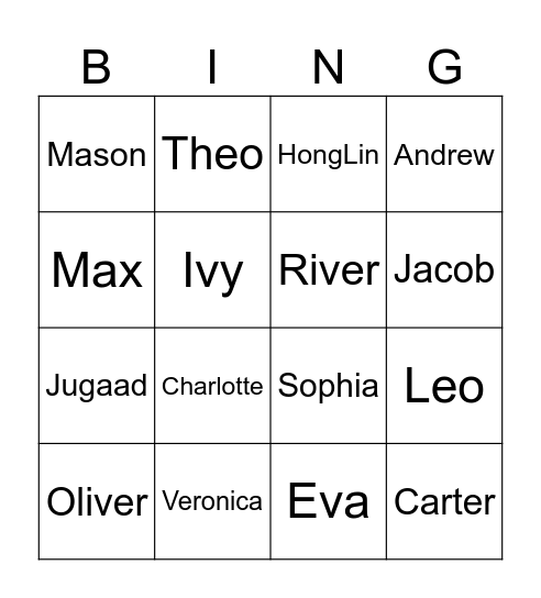 Welcome to Division 9 Bingo Card