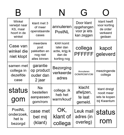 Ksa Bingo 2.0 Bingo Card