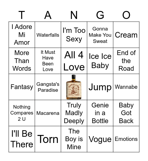 The 1990s Bingo Card