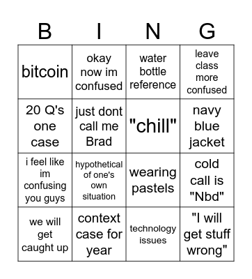 civ pro Bingo Card