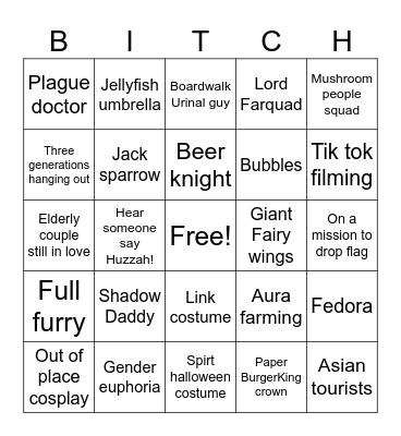 Patron Bingo Card