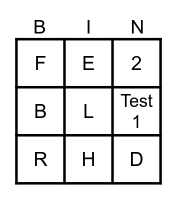 Social Media Bingo Card