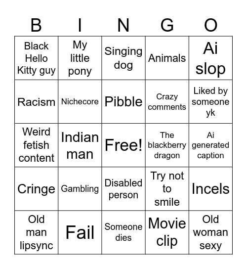 💋 Bingo Card