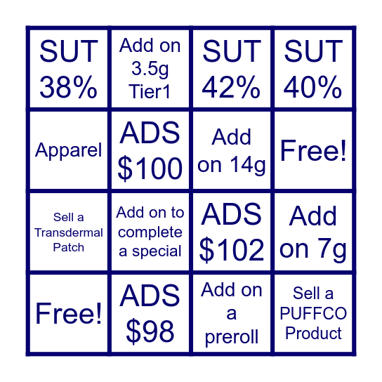 KPI Bingo Card