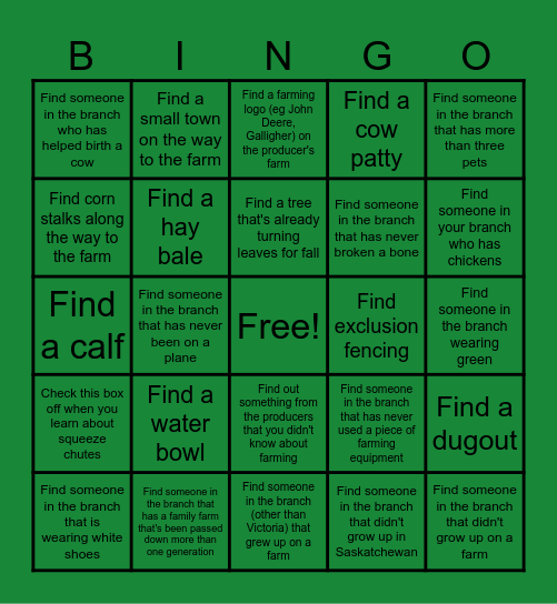 Programs in Action Tour Bingo Card
