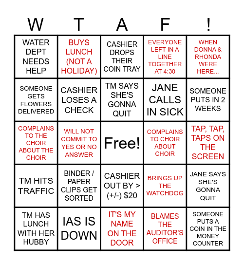 IS IT FRIDAY YET? Bingo Card