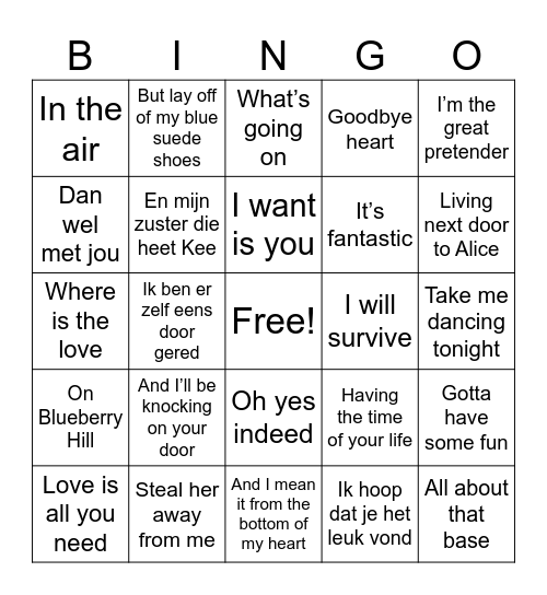 Gamequiz Bingo Card