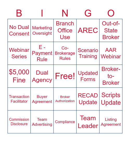 KING BINGO Card
