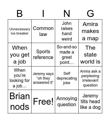 yay Bingo Card