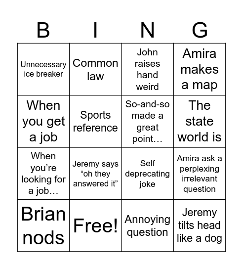 yay Bingo Card